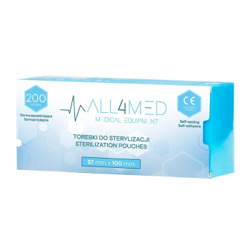 ALL4MED TOREBKI DO STERYLIZACJI W AUTOKLAWIE 57MM X 100 MM 200SZT Activ